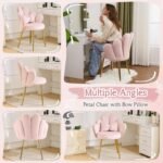 Petal Makeup Vanity Chair with Back - 图片 4