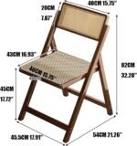 Wooden Rattan Folding Chairs - 图片 7