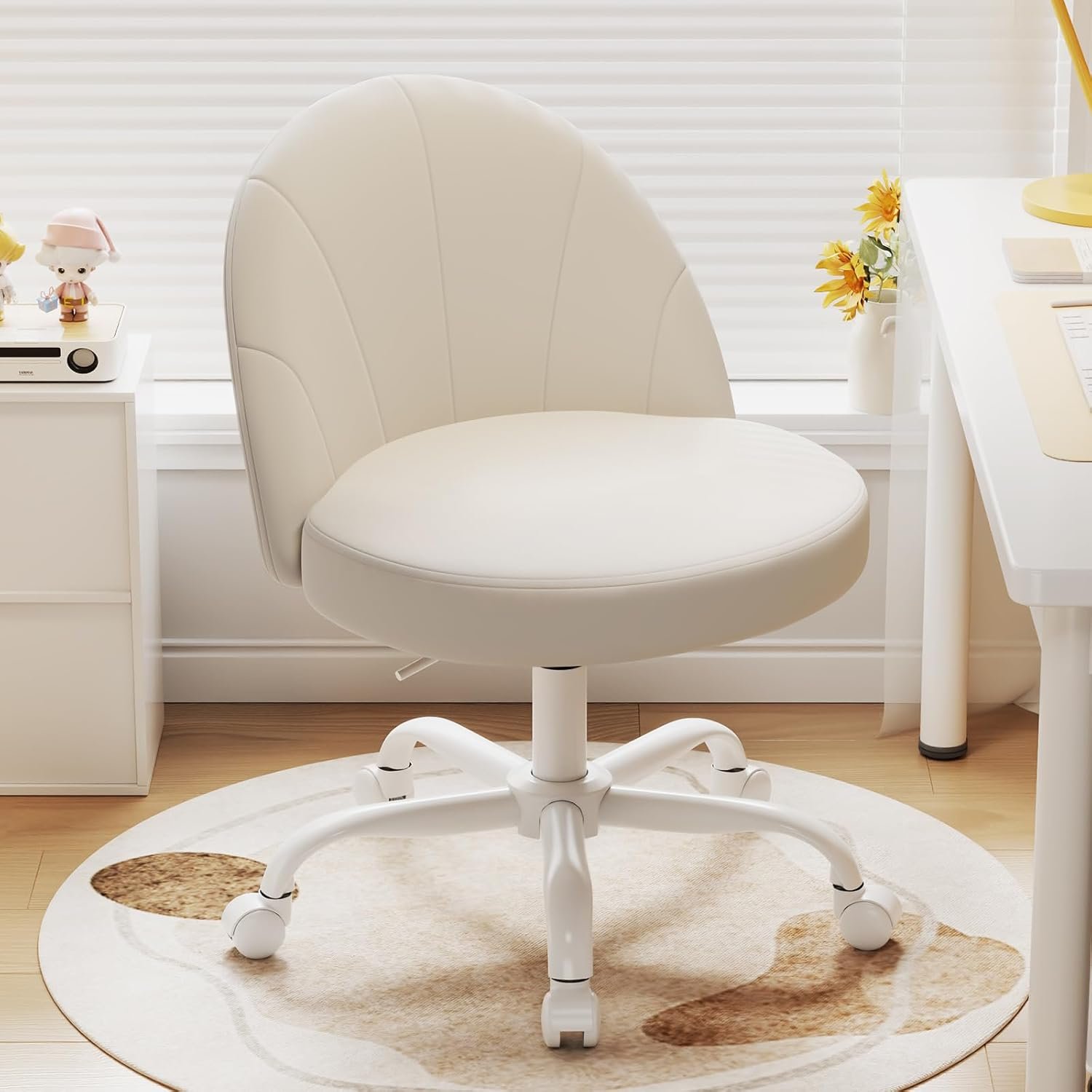 71f-SR0OJXL._AC_SL1500_ Comfy Velvet Swivel Desk Chair - 图片 1