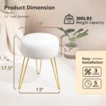 White Vanity Stools - 图片 8