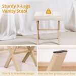 Square Linen Makeup Stool - 图片 9
