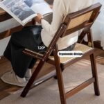 Wooden Rattan Folding Chairs - 图片 3